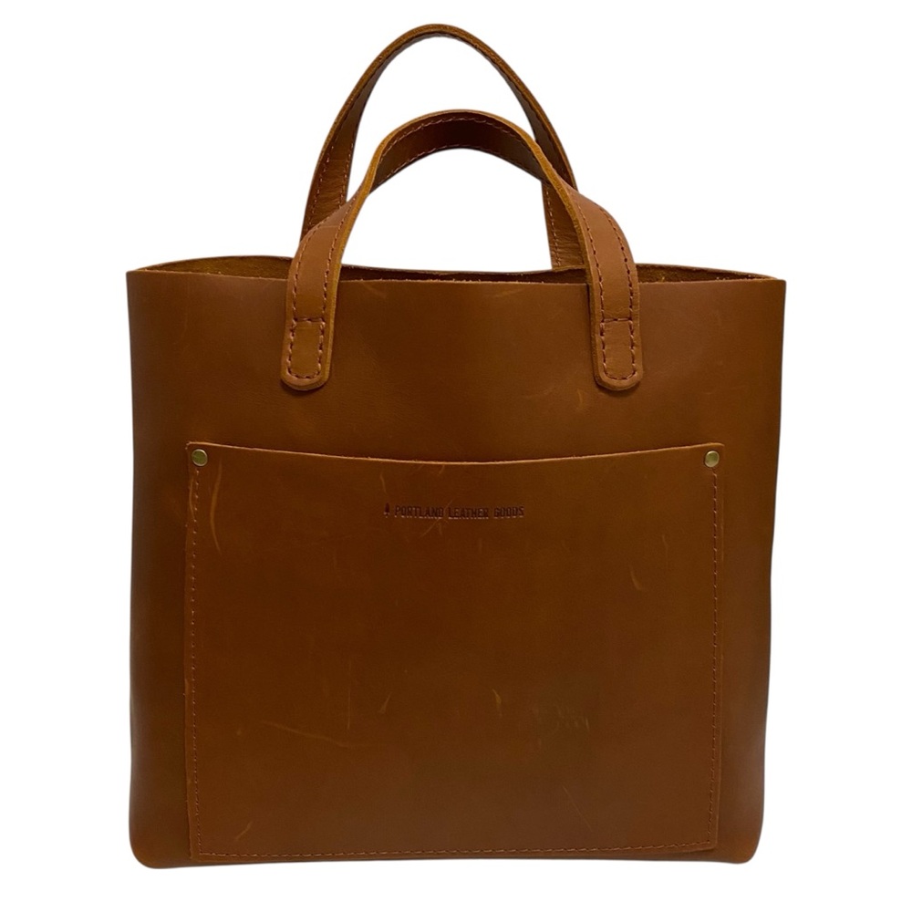Portland Caramel Leather Tote Bag